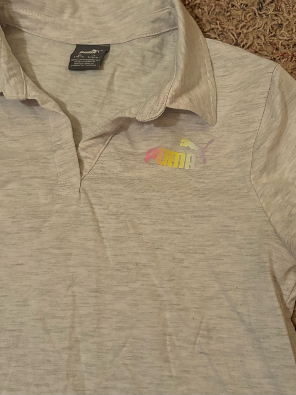 Puma Black Athletic Shorts Outfit with Multicolor Logo Print - Picture 2 of 4